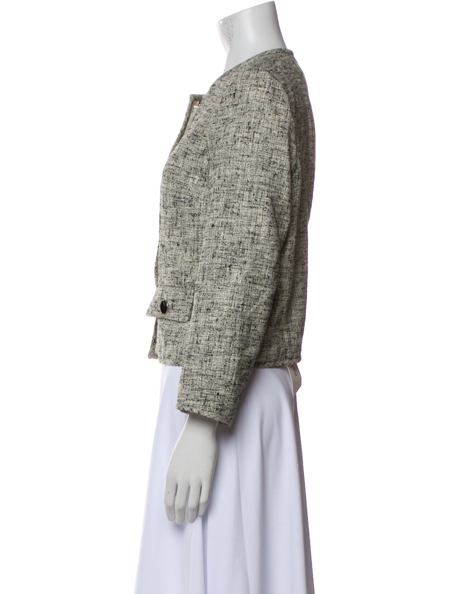 Lafayette 148 Linen Tweed Pattern Evening Jacket