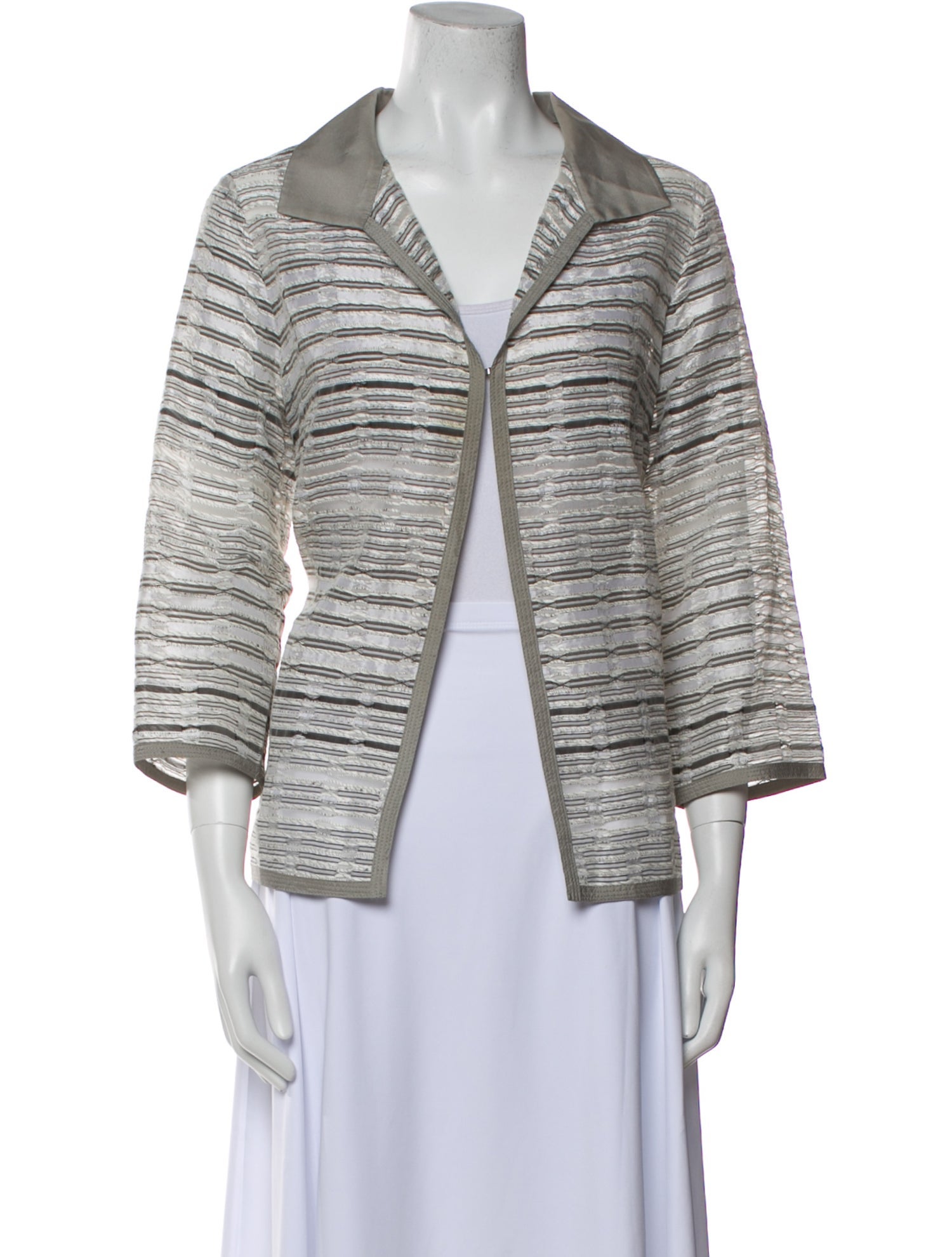 Lafayette 148 Striped Evening Jacket