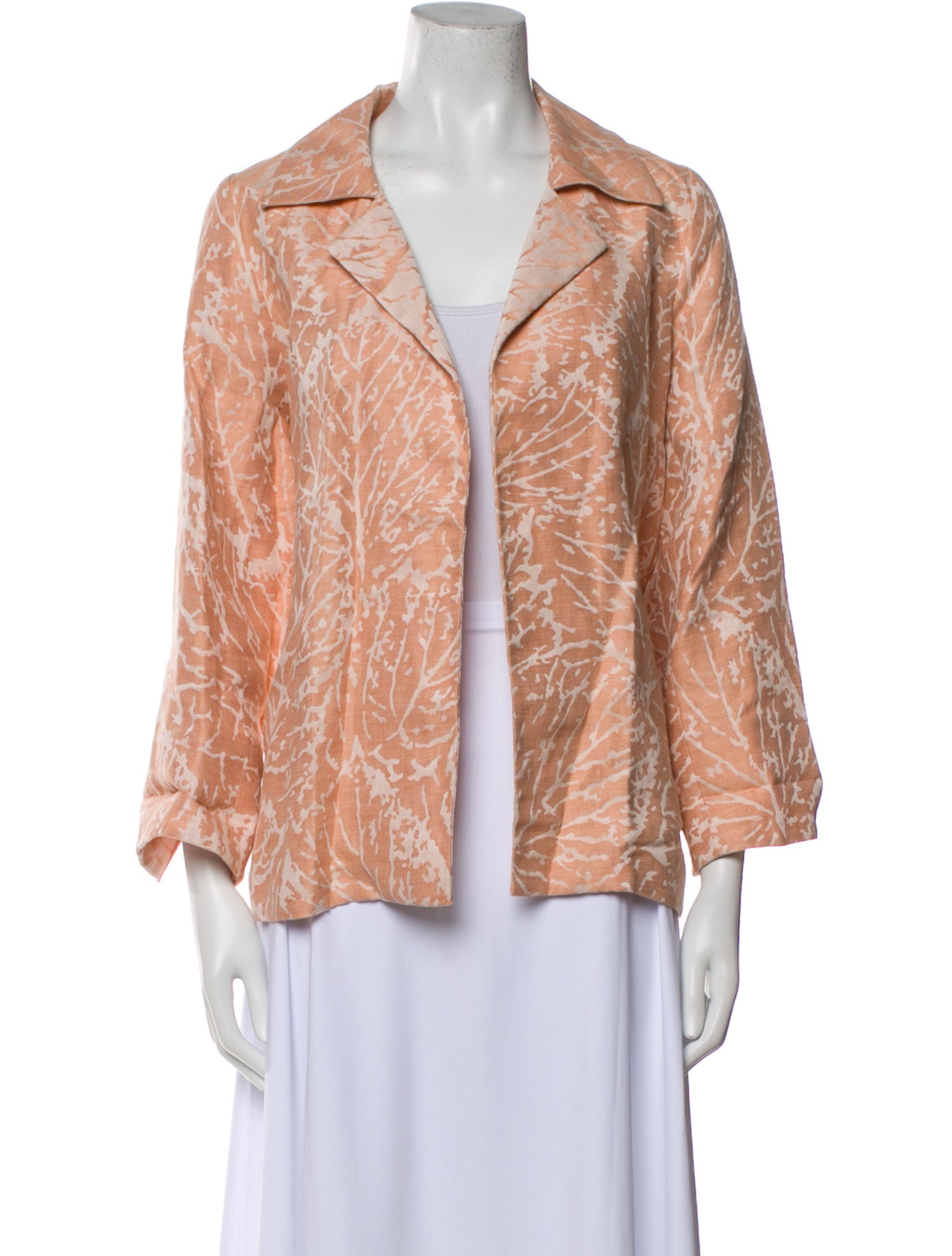 Lafayette 148 Linen Printed Blazer