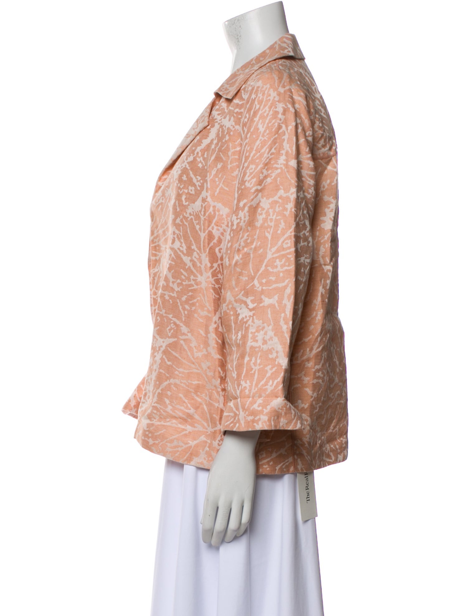 Lafayette 148 Linen Printed Blazer