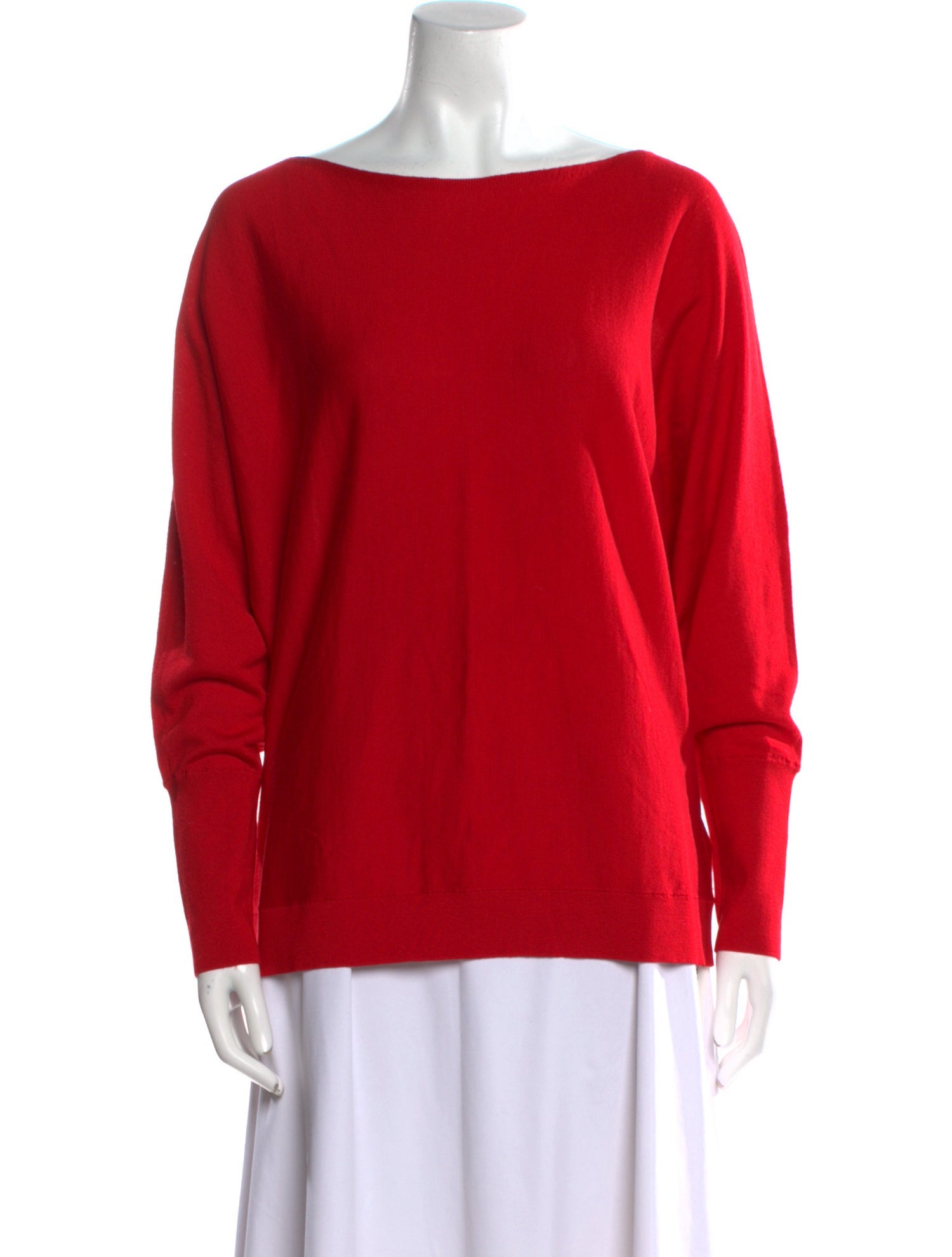 Lafayette 148 Wool Bateau Neckline Sweater