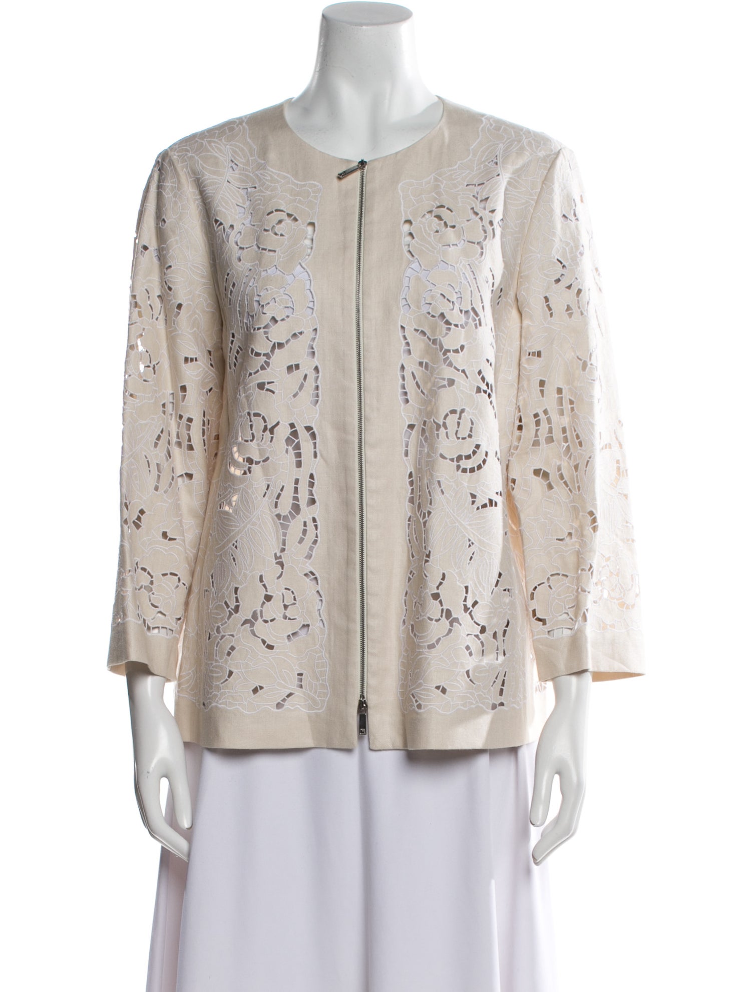 Lafayette 148 Linen Printed Evening Jacket