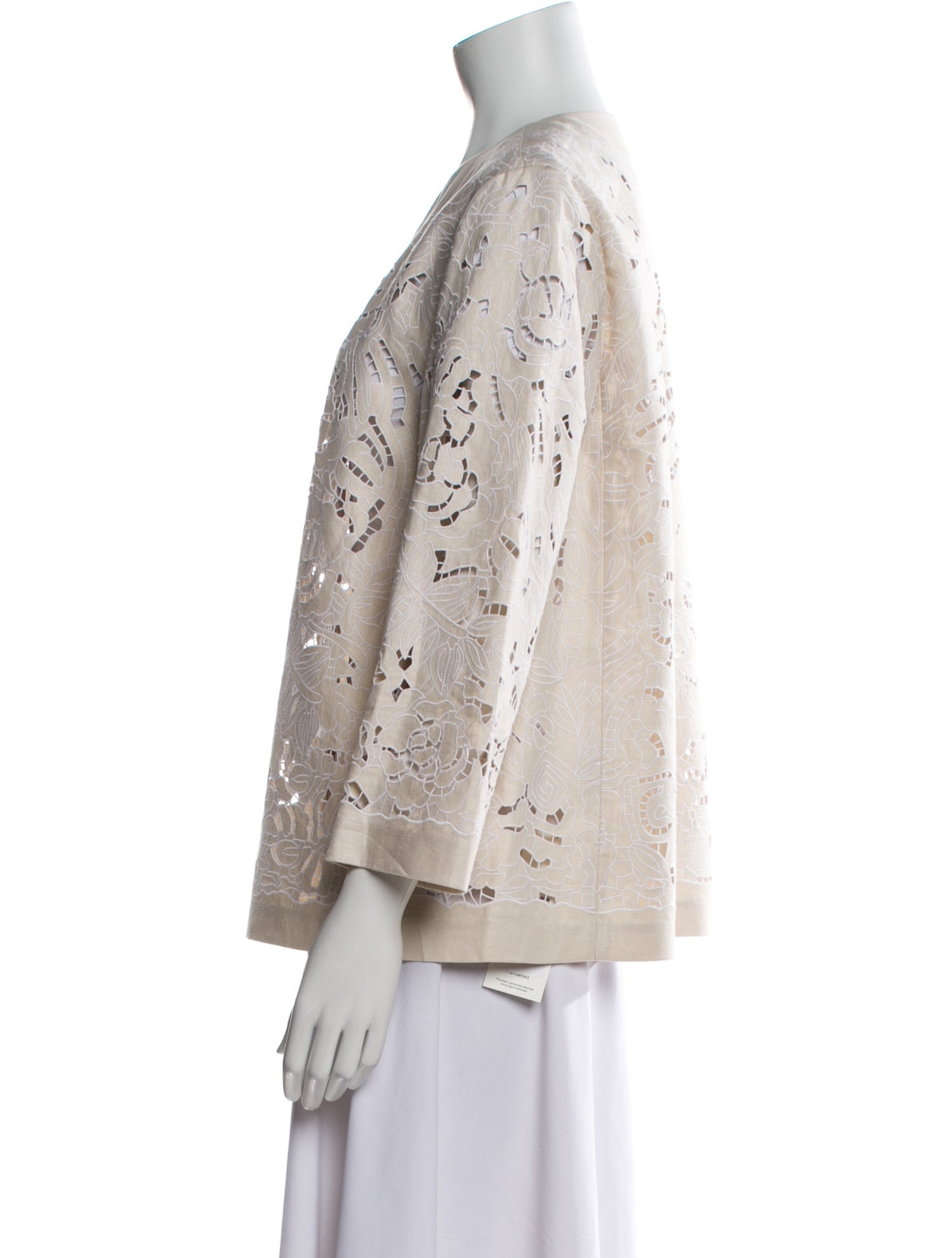 Lafayette 148 Linen Printed Evening Jacket