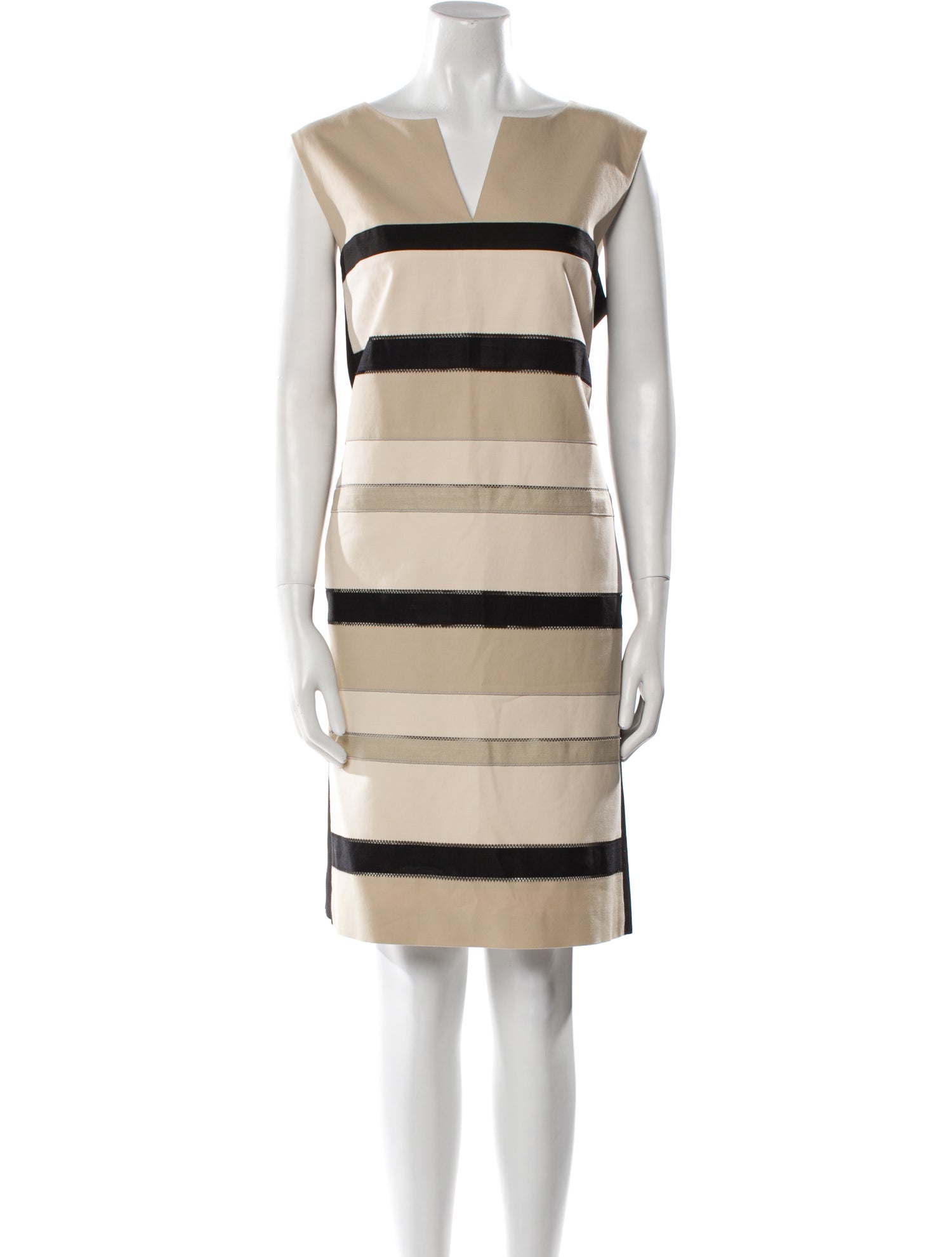 Lafayette 148 Striped Knee-Length Dress