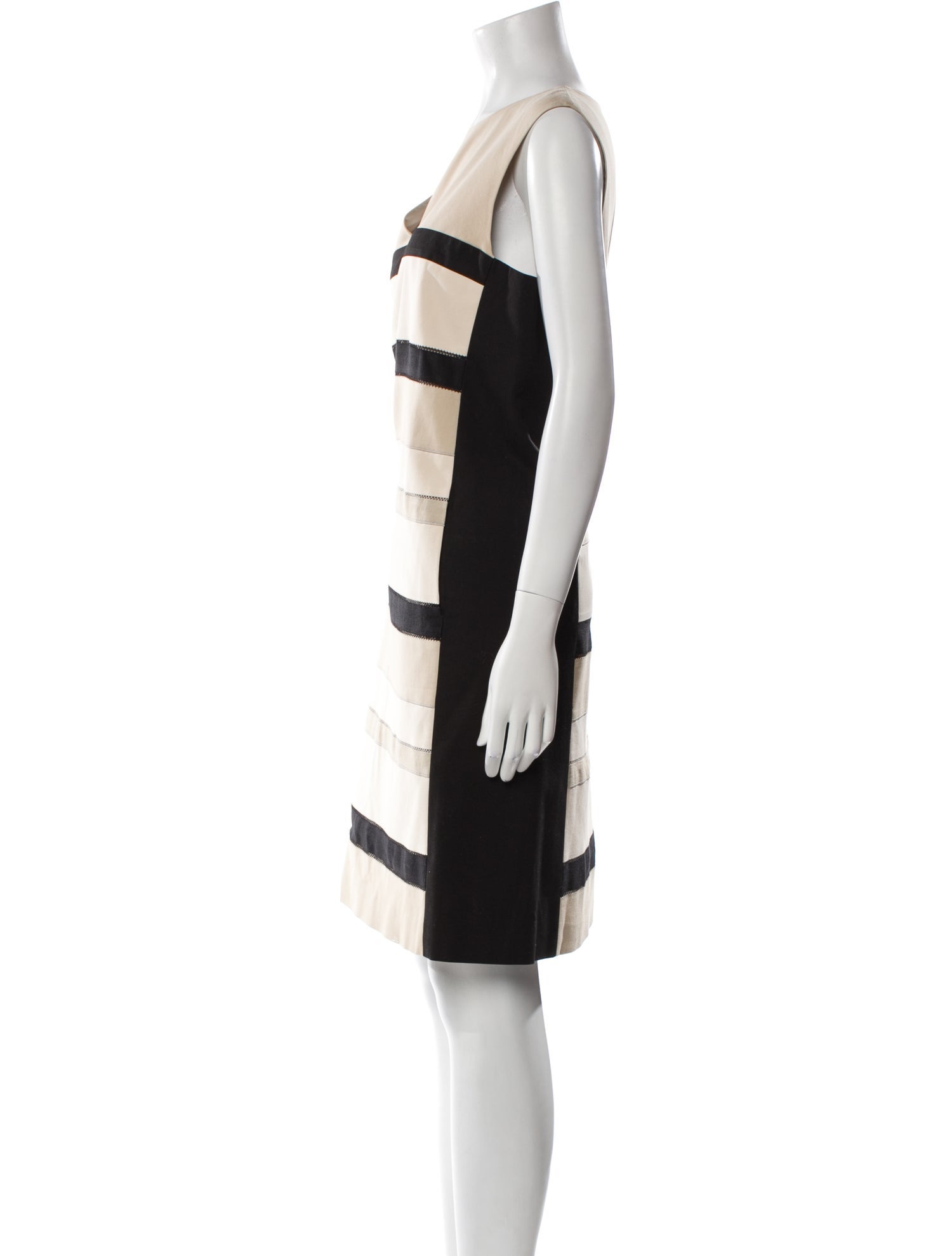 Lafayette 148 Striped Knee-Length Dress
