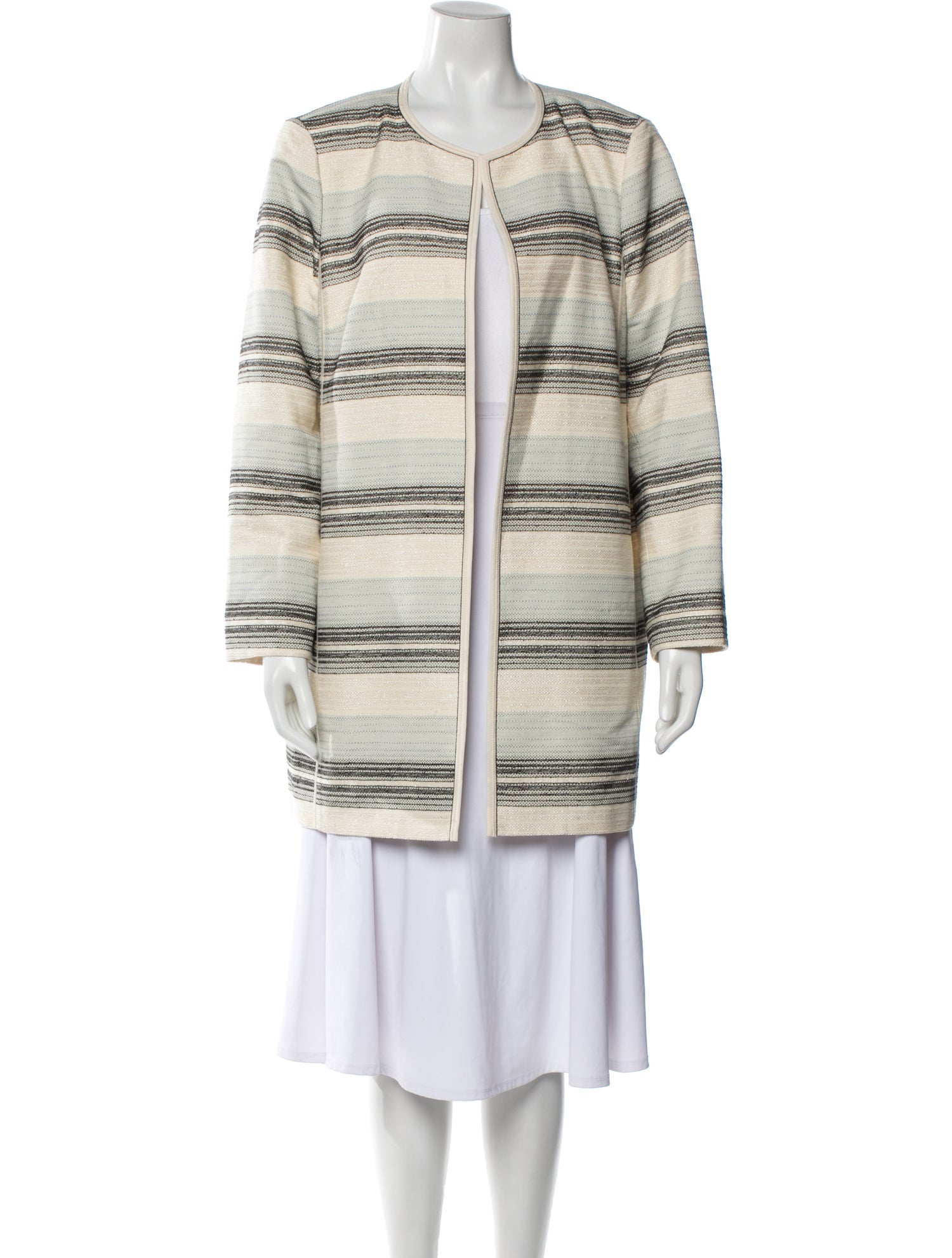 Lafayette 148 Striped Coat