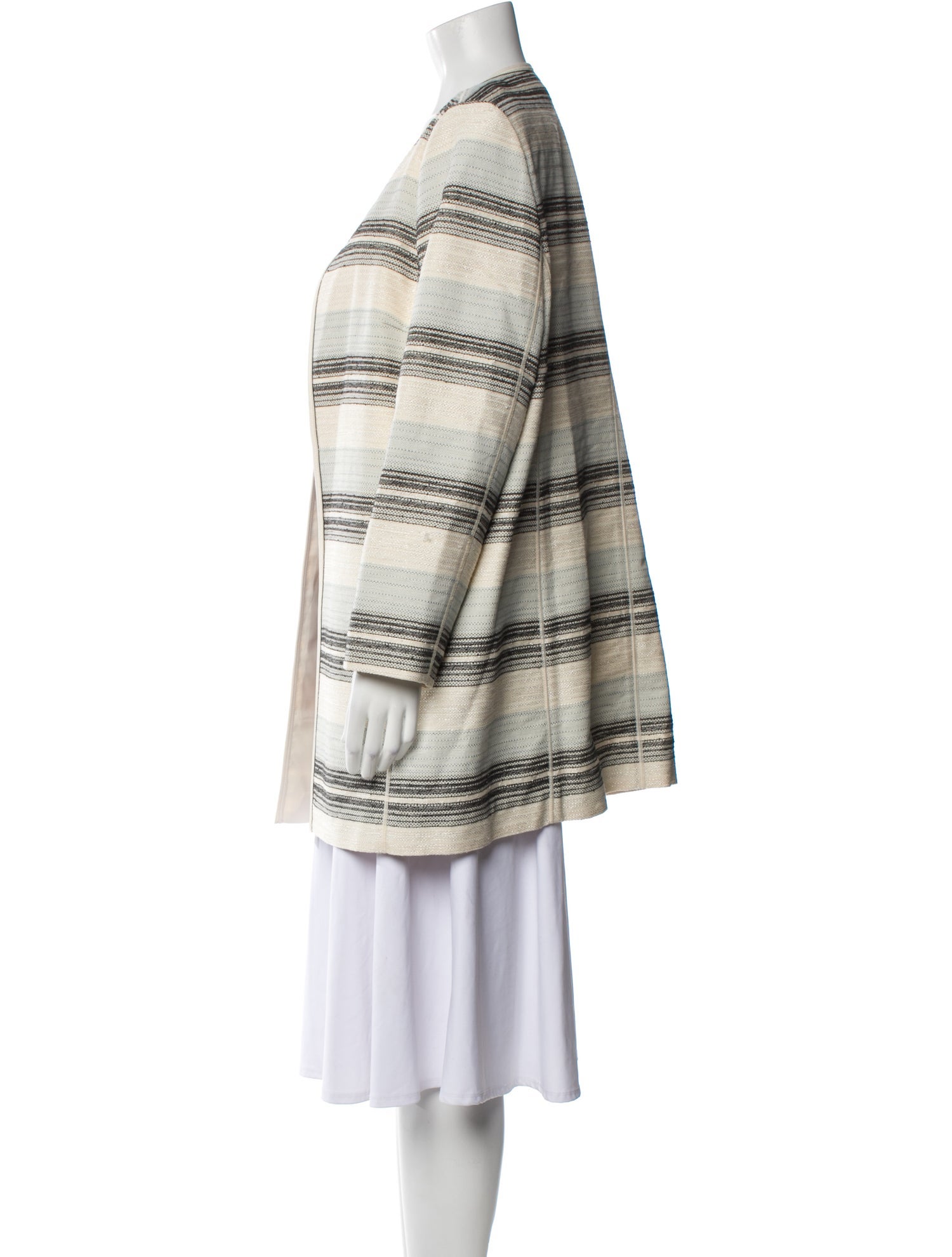 Lafayette 148 Striped Coat