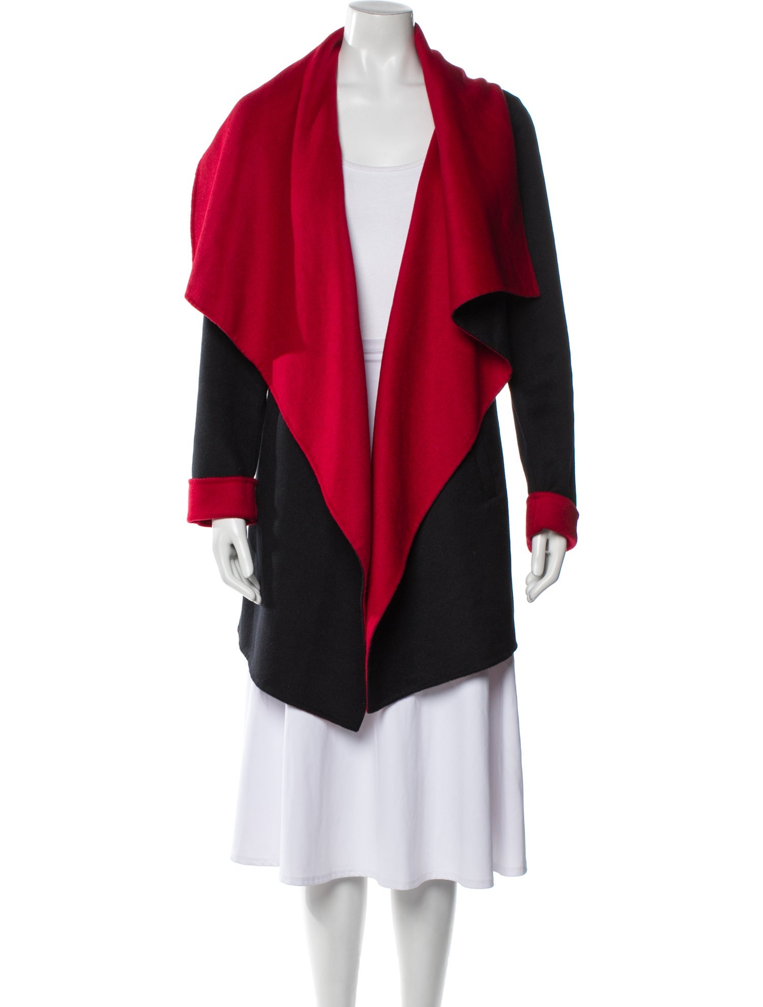 Lafayette 148 Wool Colorblock Pattern Coat