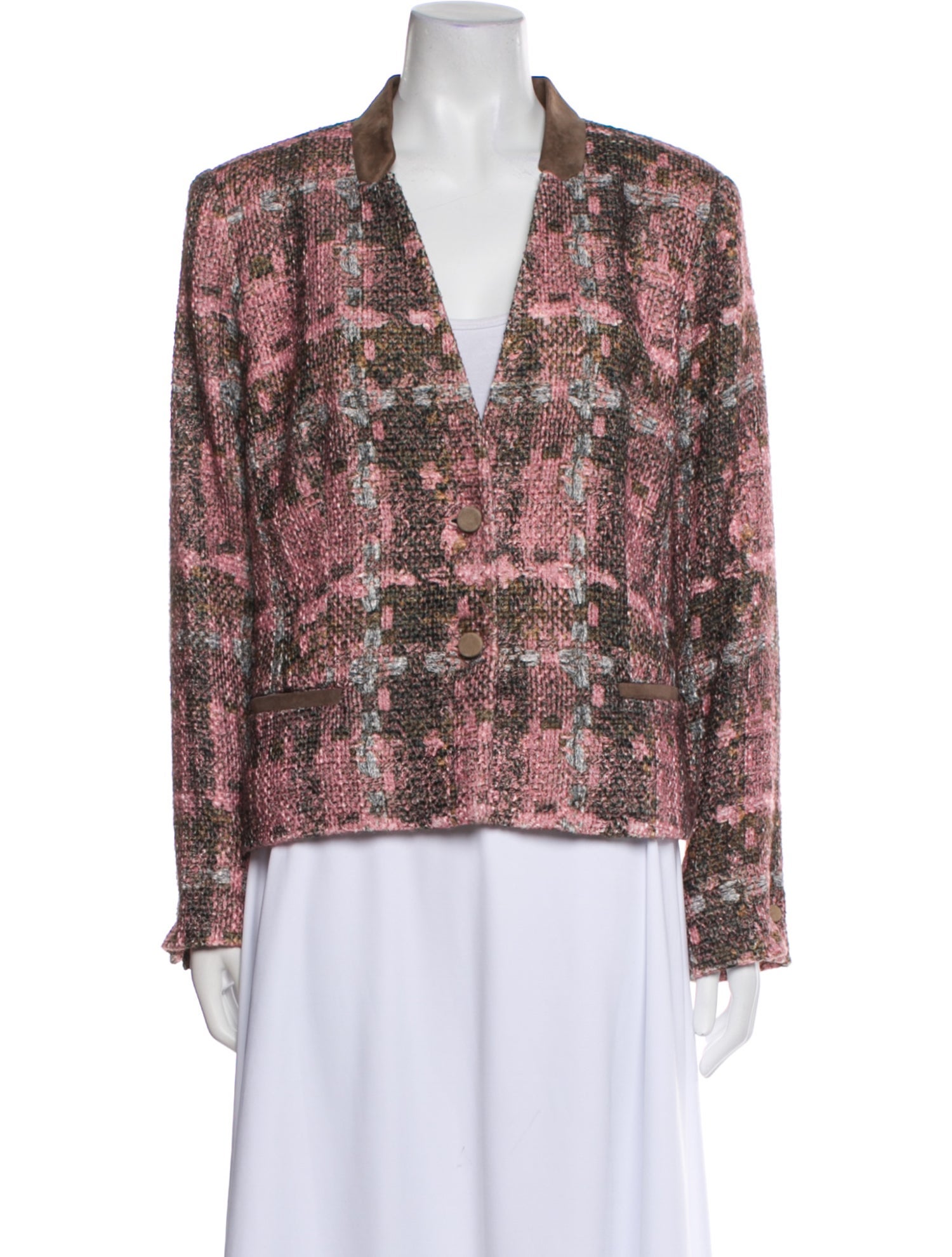 Lafayette 148 Plaid Print Blazer