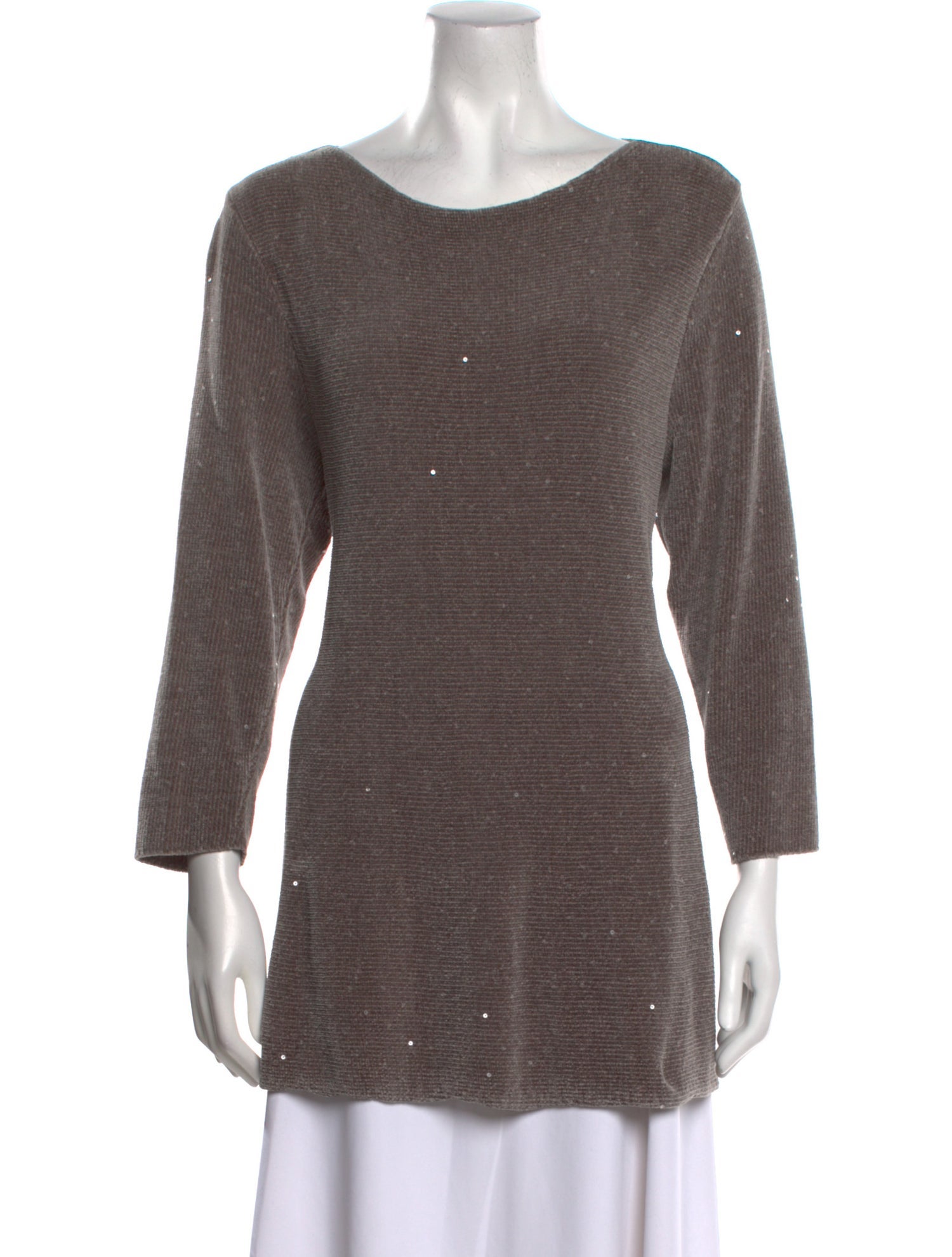 Lafayette 148 Silk Bateau Neckline Sweater