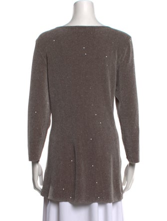 Lafayette 148 Silk Bateau Neckline Sweater