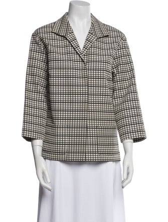 Lafayette 148 Plaid Print Blazer