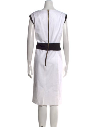 Lafayette 148 Bateau Neckline Knee-Length Dress