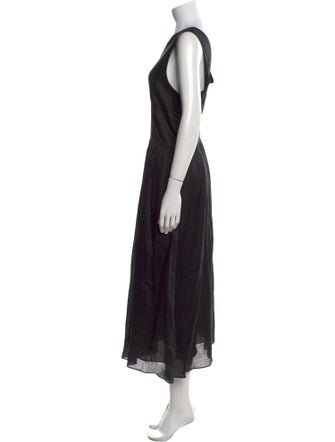 Lafayette 148 Crew Neck Long Dress