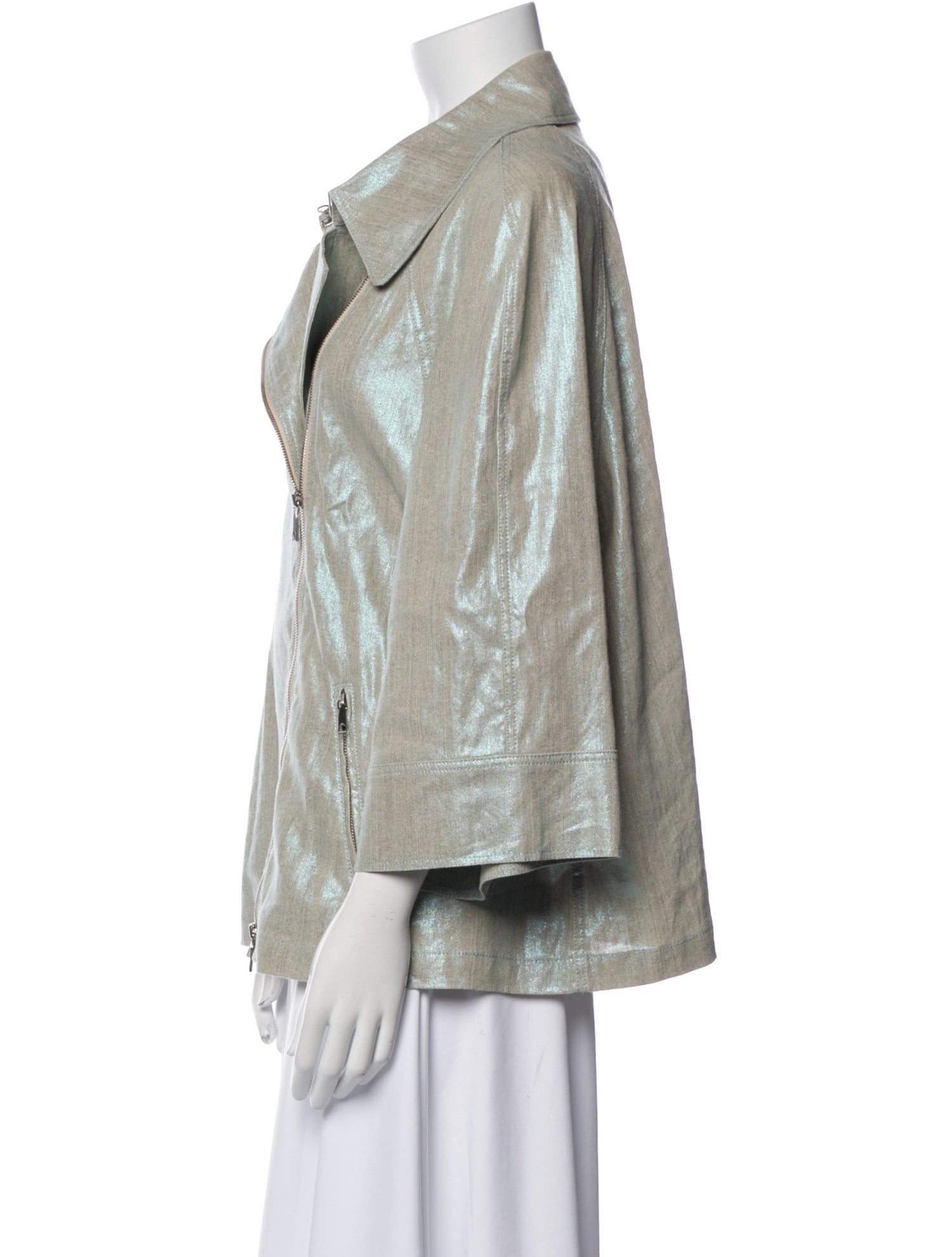 Lafayette 148 Linen Biker Jacket