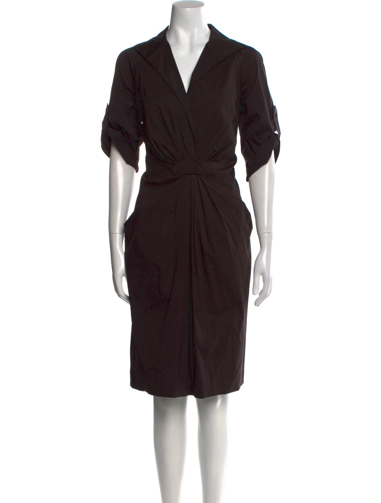 Lafayette 148 V-Neck Knee-Length Dress