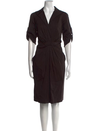 Lafayette 148 V-Neck Knee-Length Dress