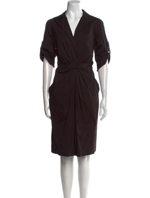 Lafayette 148 V-Neck Knee-Length Dress