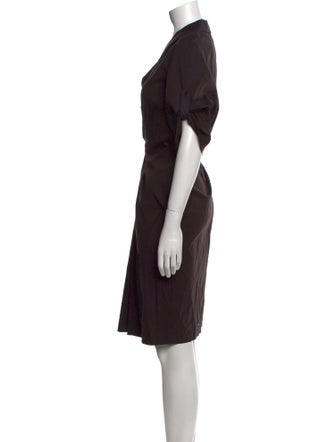 Lafayette 148 V-Neck Knee-Length Dress