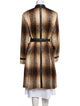 Lafayette 148 Alpaca Plaid Print Faux Fur Coat