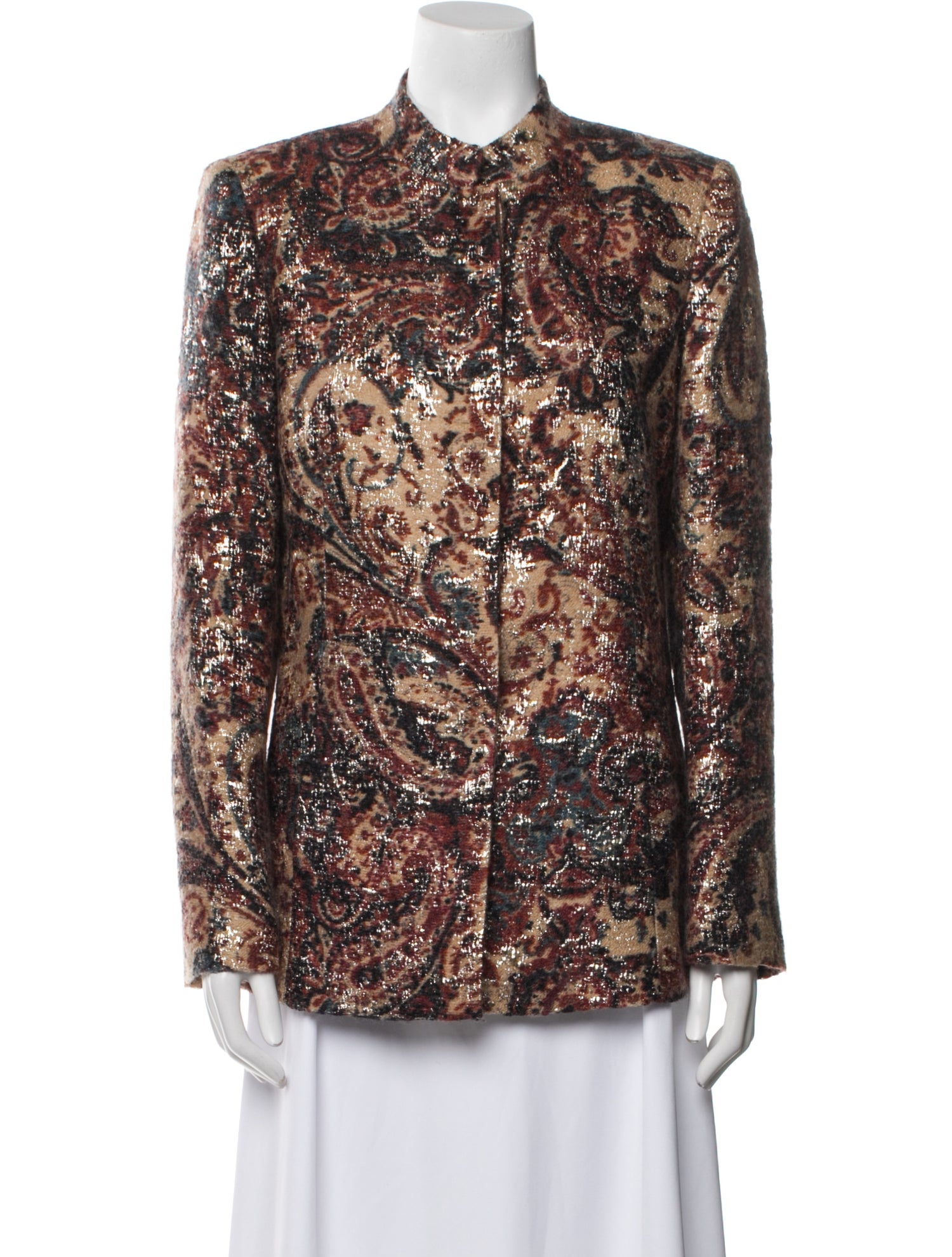 Lafayette 148 Wool Printed Evening Jacket