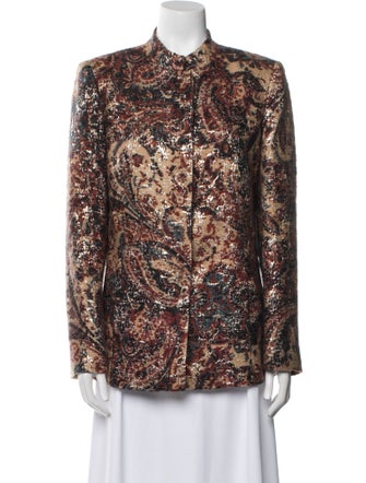 Lafayette 148 Wool Printed Evening Jacket