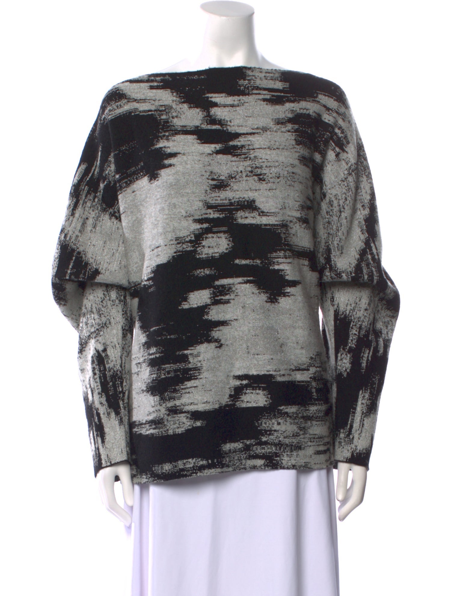 Lafayette 148 Printed Bateau Neckline Sweater w/ Tags