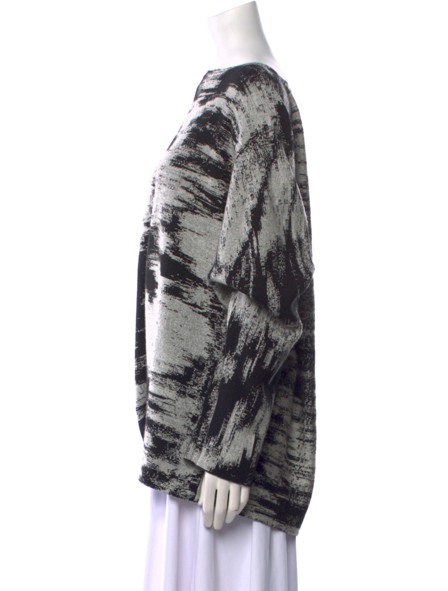 Lafayette 148 Printed Bateau Neckline Sweater w/ Tags