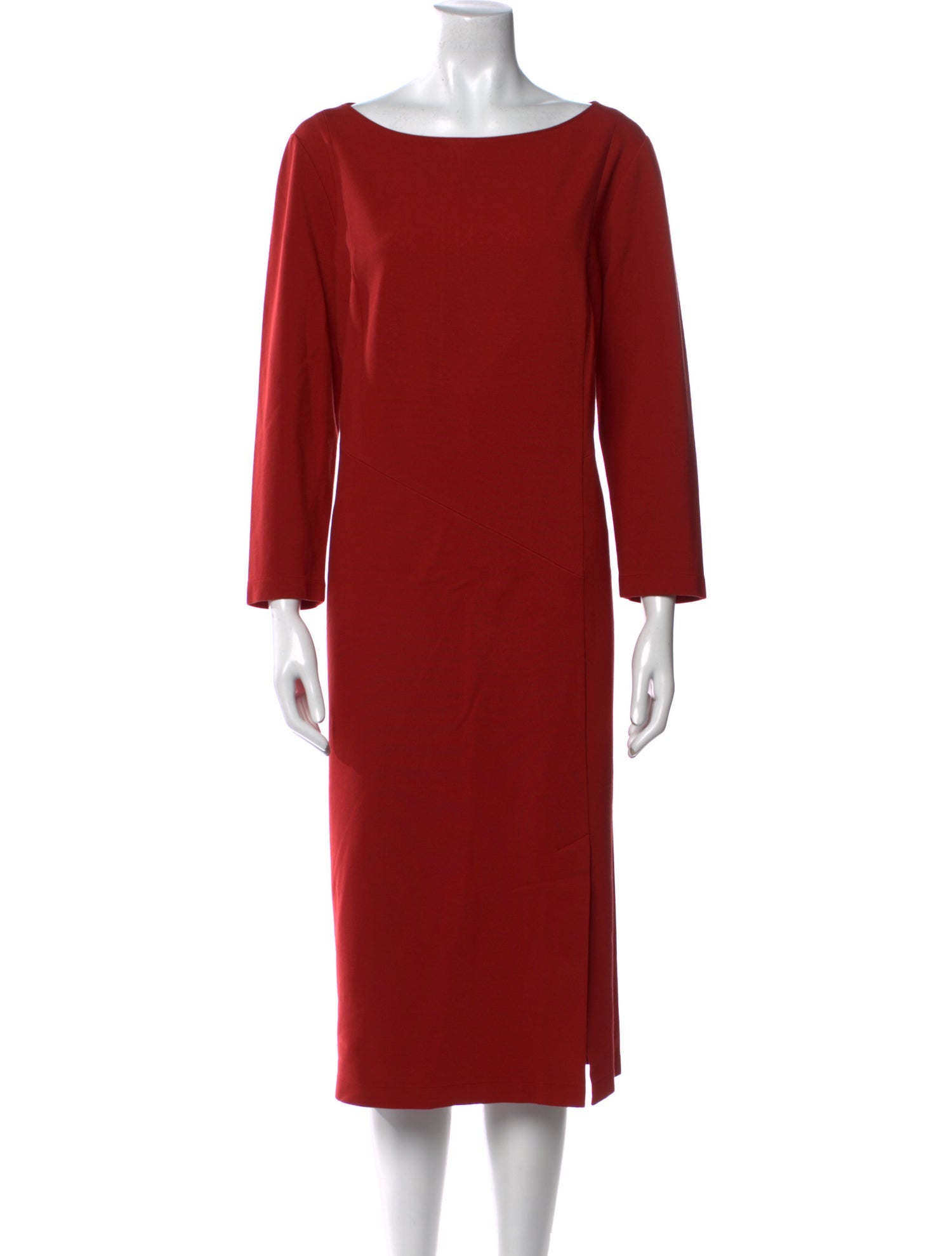 Lafayette 148 Bateau Neckline Midi Length Dress