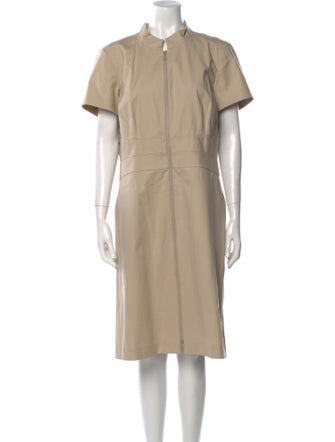 Lafayette 148 Mock Neck Midi Length Dress