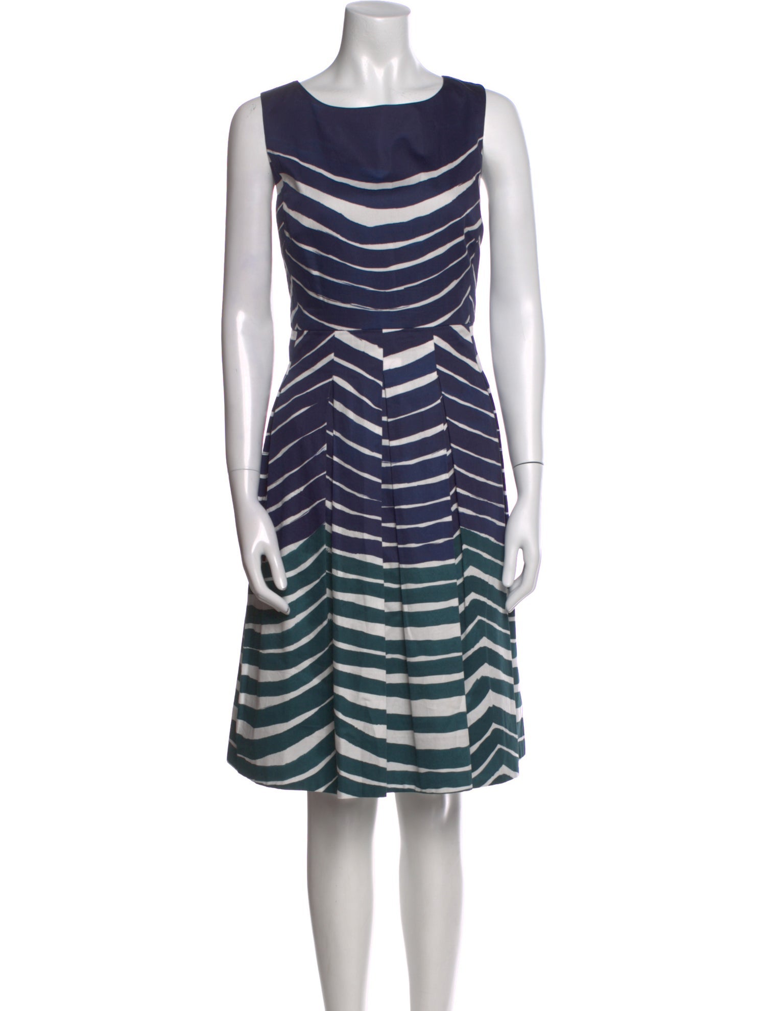 Lafayette 148 Striped Knee-Length Dress