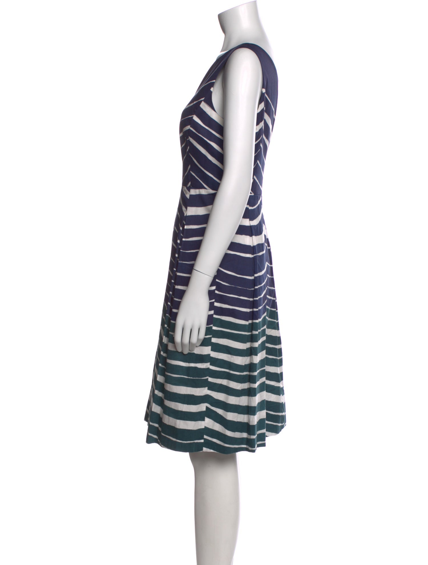 Lafayette 148 Striped Knee-Length Dress