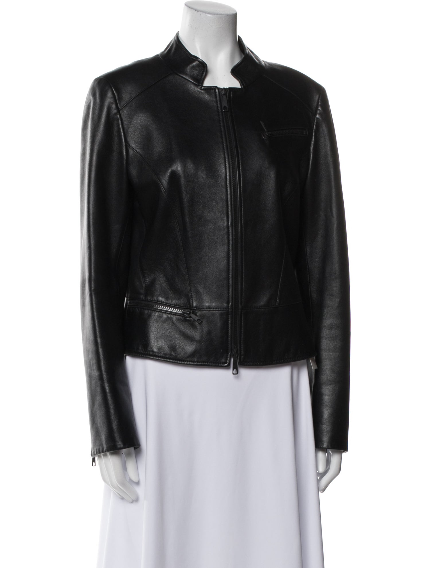Lafayette 148 Leather Biker Jacket