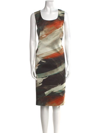 Lafayette 148 Printed Knee-Length Dress
