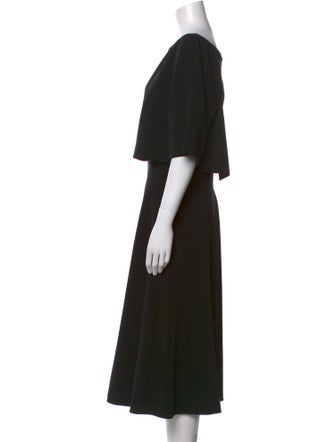 Lafayette 148 Bateau Neckline Midi Length Dress