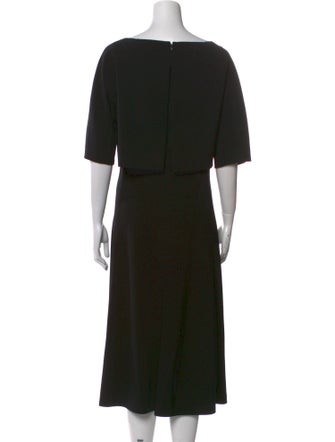 Lafayette 148 Bateau Neckline Midi Length Dress