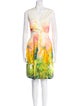 Lafayette 148 Floral Print Knee-Length Dress