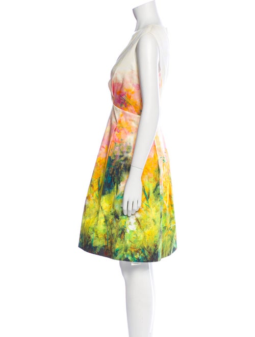 Lafayette 148 Floral Print Knee-Length Dress