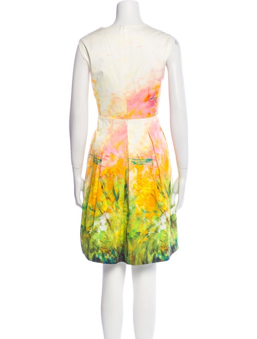 Lafayette 148 Floral Print Knee-Length Dress