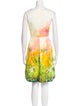 Lafayette 148 Floral Print Knee-Length Dress
