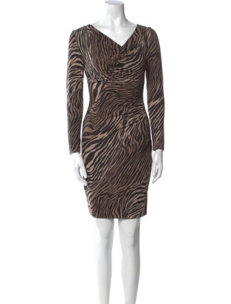 Lafayette 148 Animal Print Mini Dress
