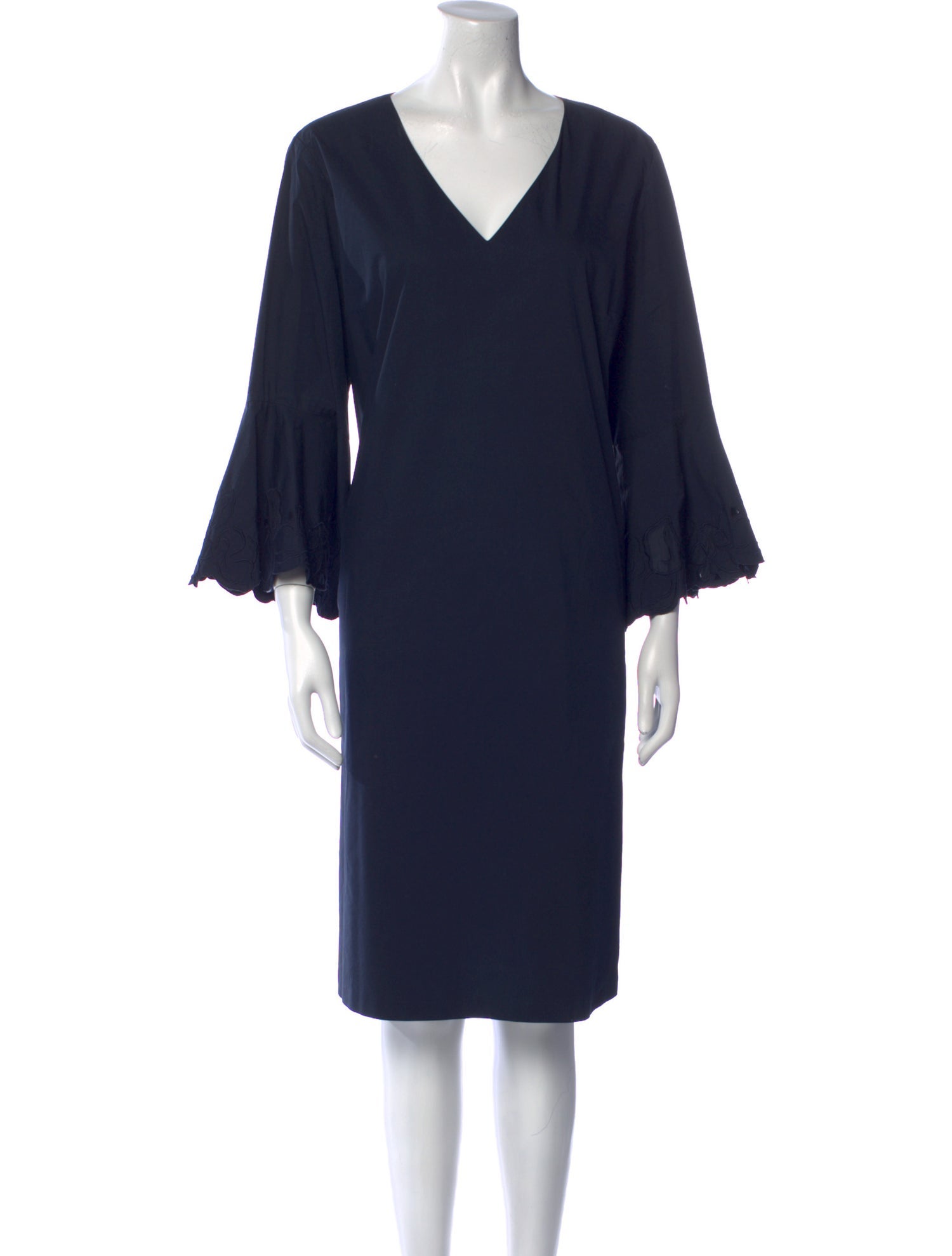 Lafayette 148 V-Neck Knee-Length Dress