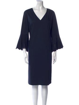 Lafayette 148 V-Neck Knee-Length Dress