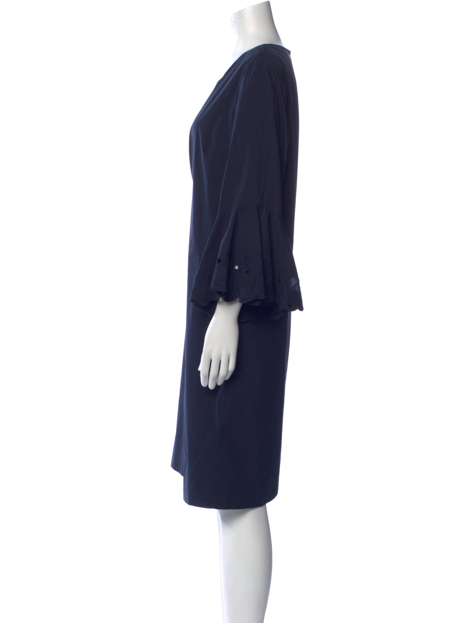 Lafayette 148 V-Neck Knee-Length Dress