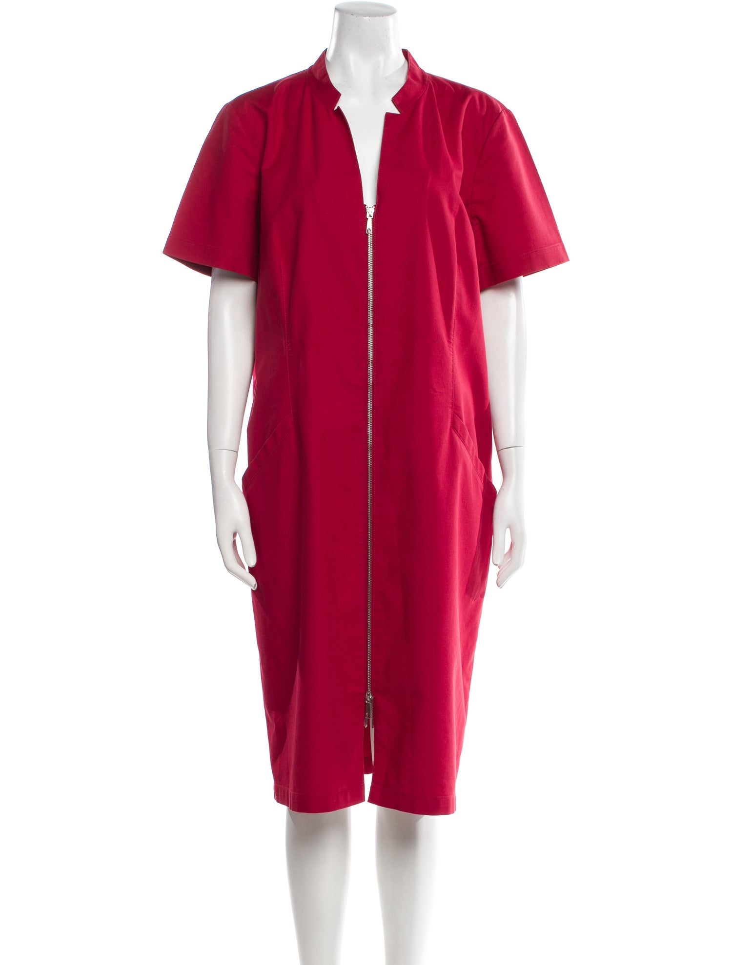 Lafayette 148 V-Neck Midi Length Dress