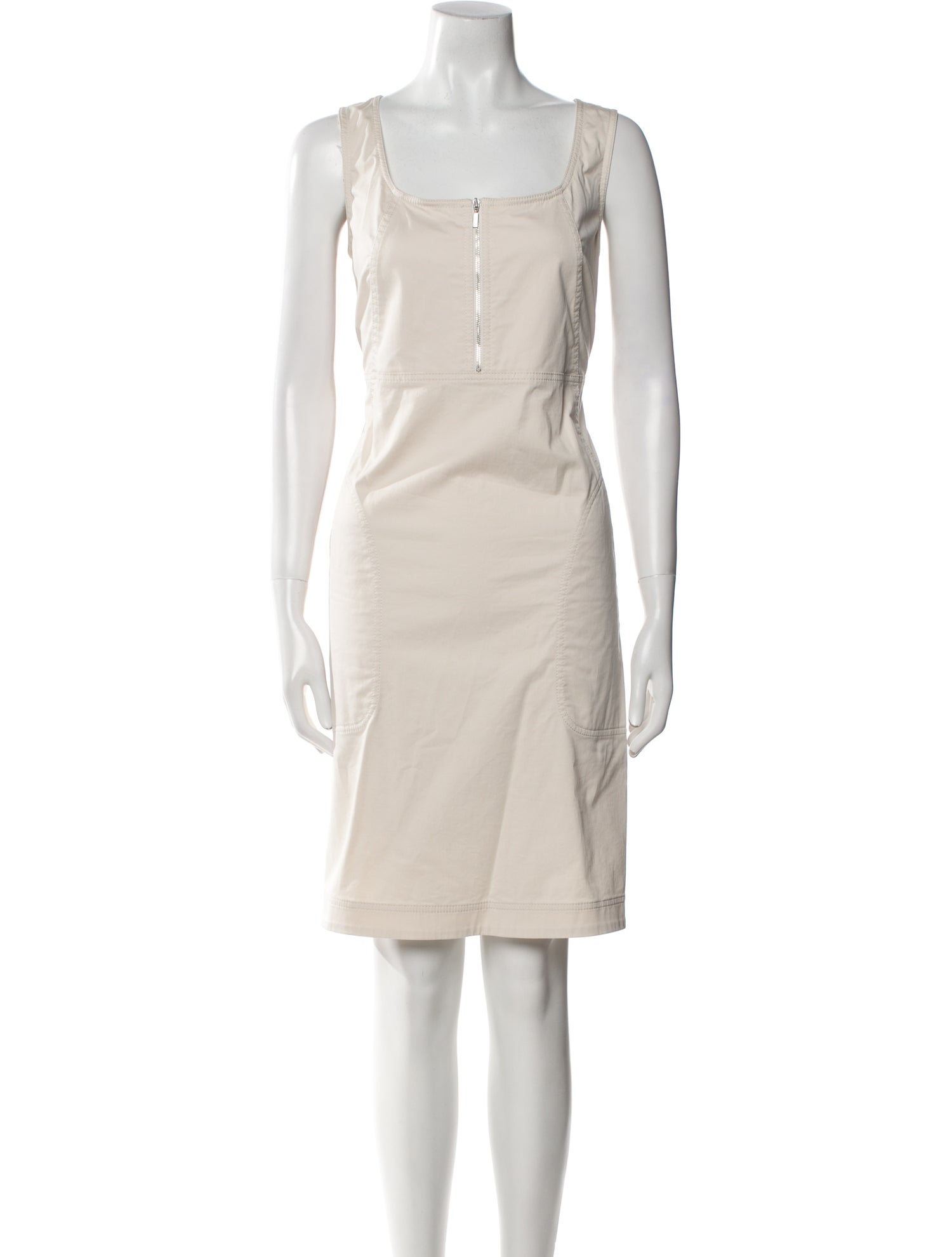 Lafayette 148 Square Neckline Knee-Length Dress