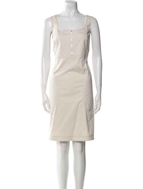 Lafayette 148 Square Neckline Knee-Length Dress