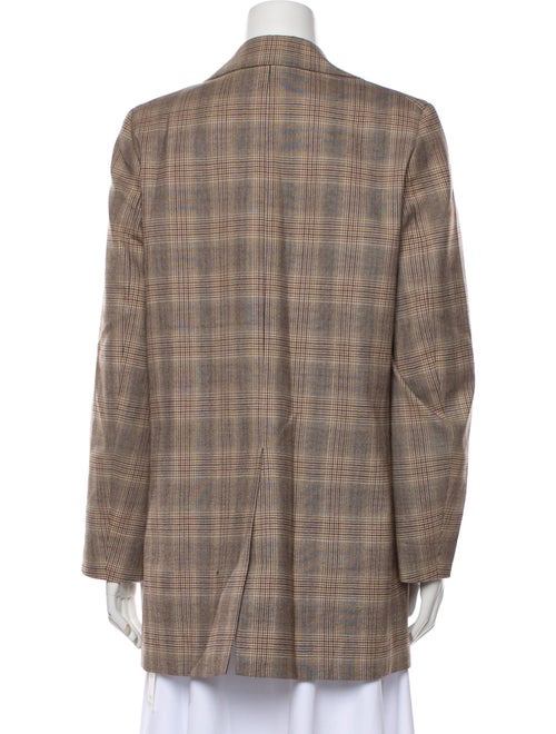 Lafayette 148 Wool Plaid Print Blazer