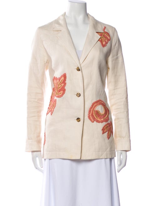 Lafayette 148 Linen Floral Print Blazer