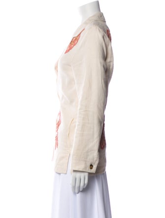 Lafayette 148 Linen Floral Print Blazer